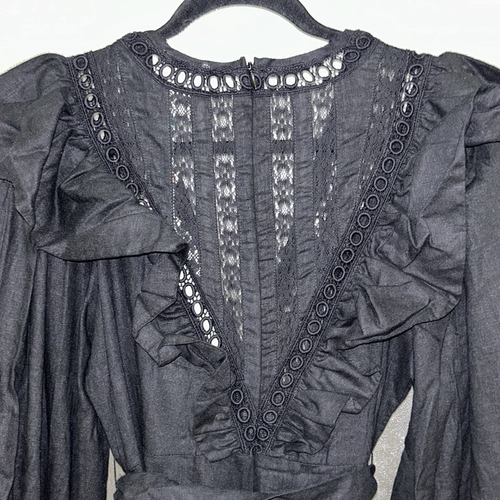 Farm Rio Lace Ruffle Jumpsuit - Picture 13 of 14